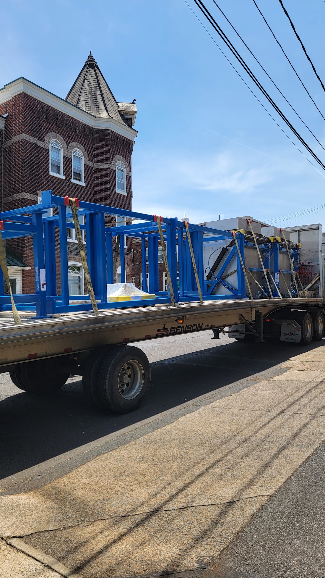 Portion of dispatching system on flatbed